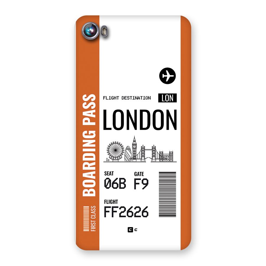 London Boarding Pass Back Case for Canvas Fire 4 (A107)