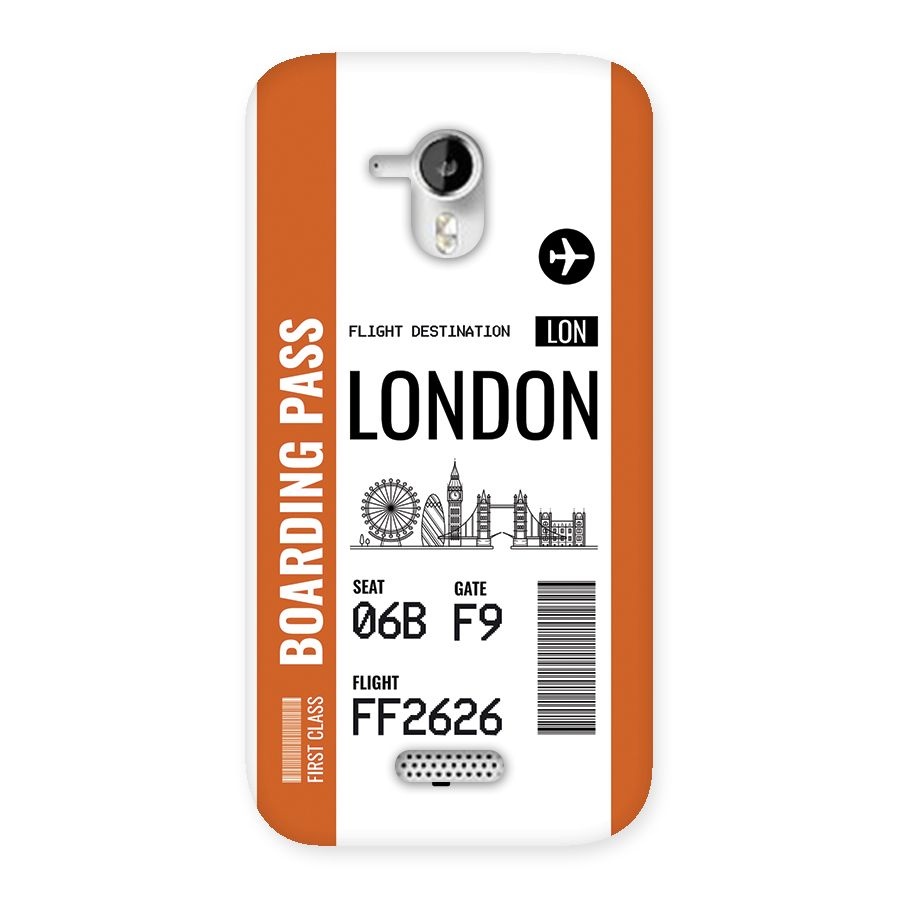 London Boarding Pass Back Case for Canvas HD A116