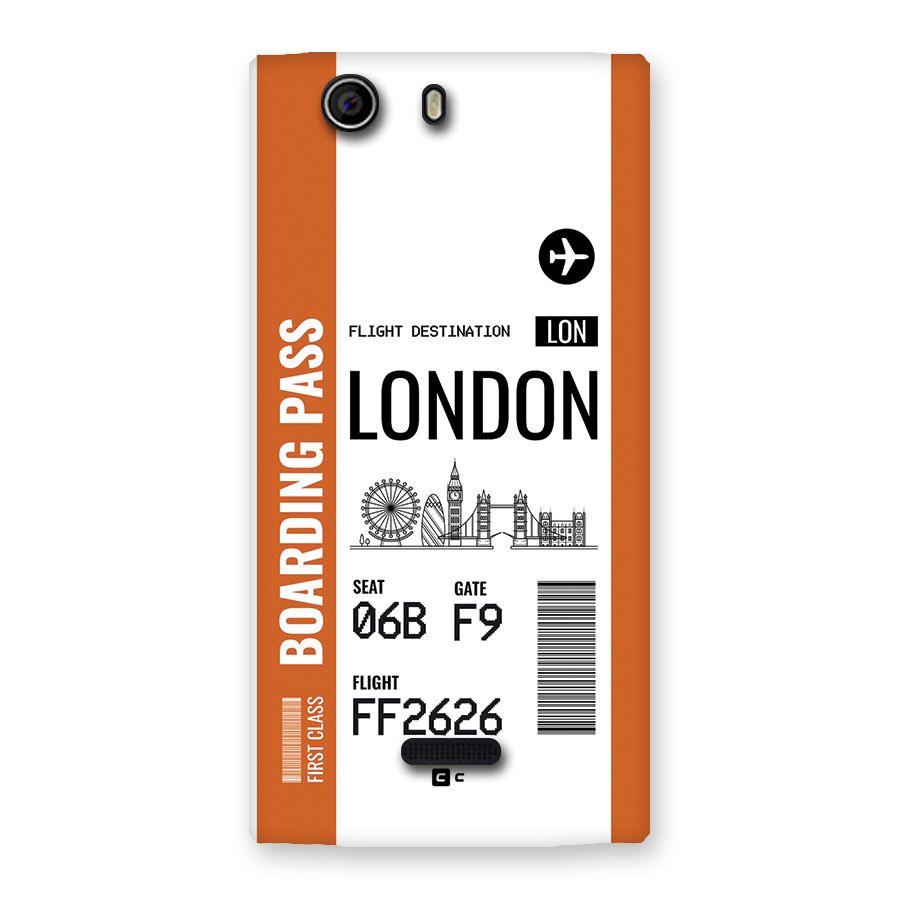 London Boarding Pass Back Case for Canvas Nitro 2 E311