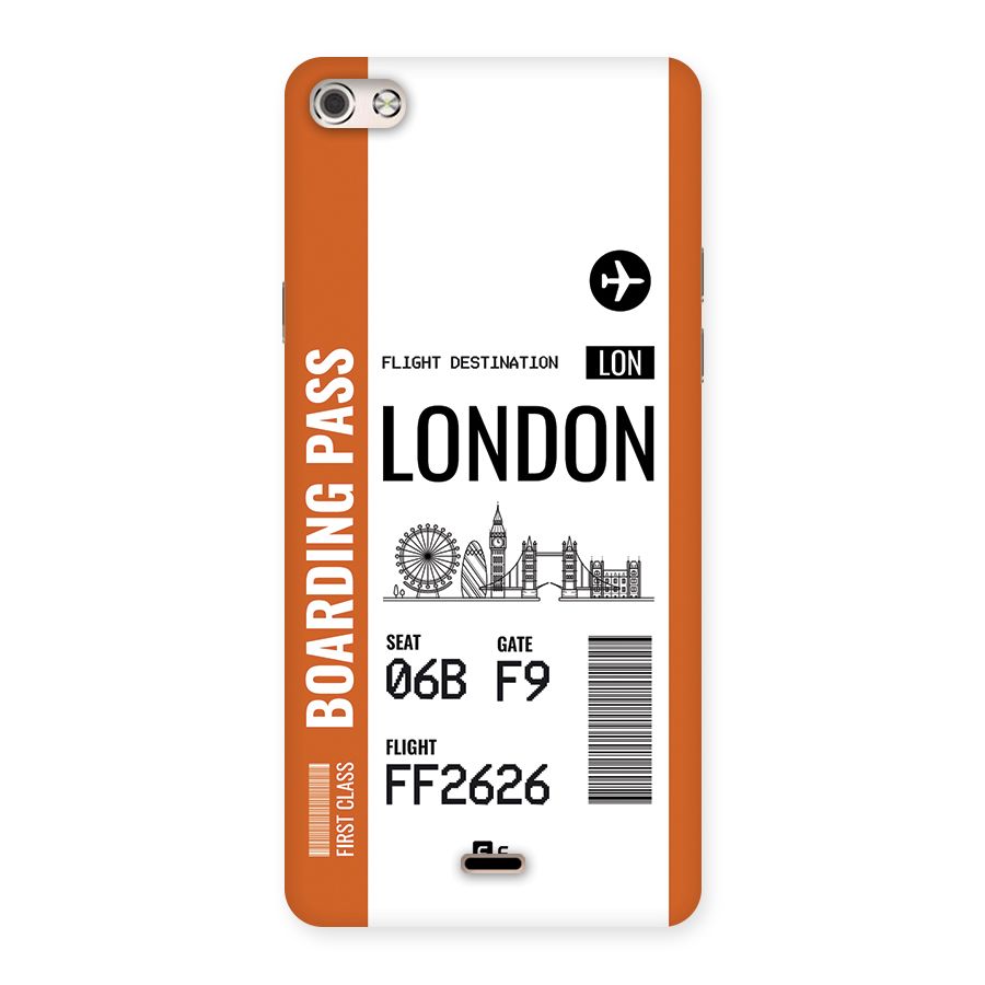 London Boarding Pass Back Case for Canvas Silver 5