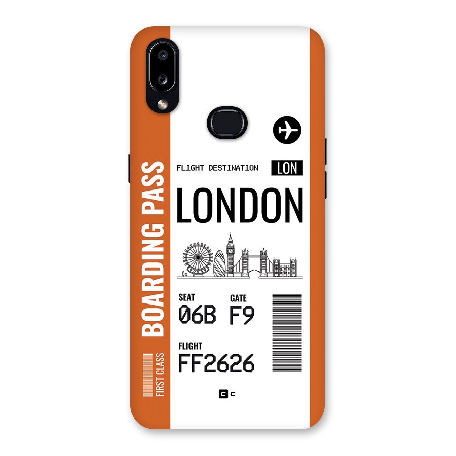 London Boarding Pass Back Case for Galaxy A10s