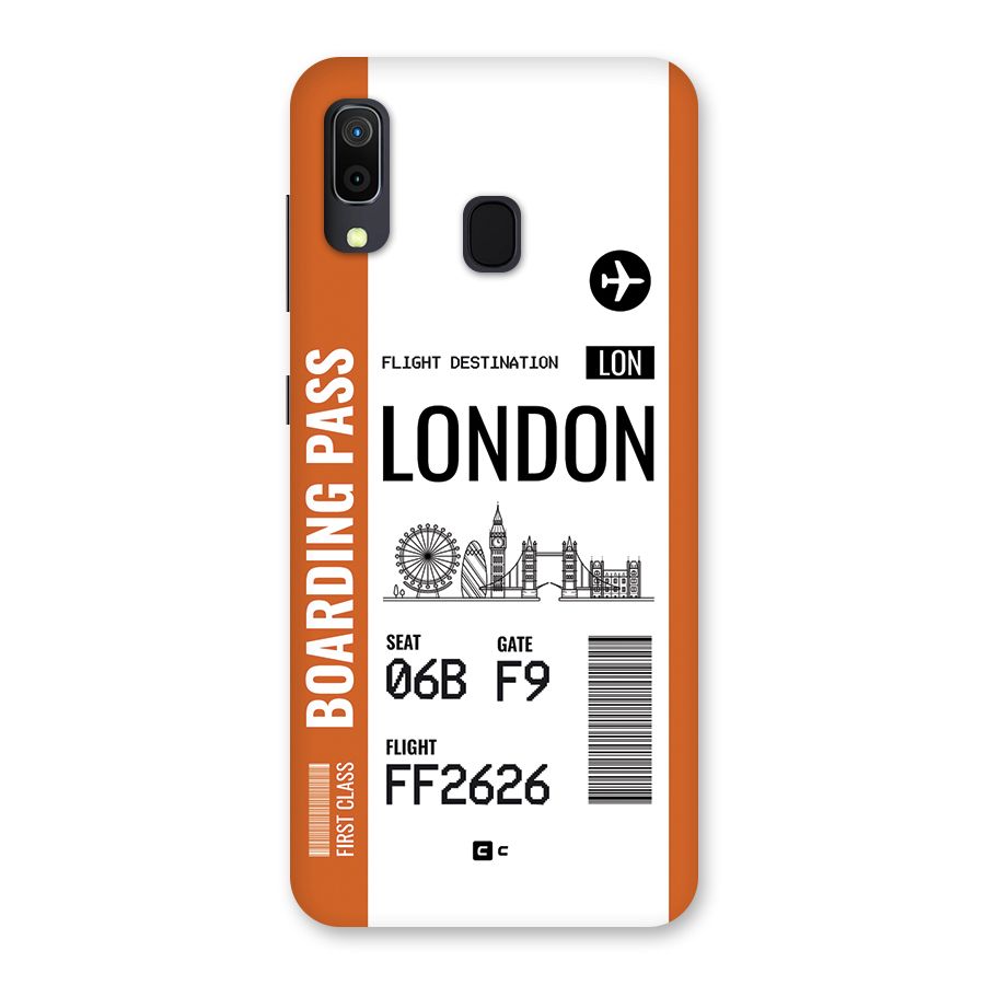 London Boarding Pass Back Case for Galaxy A20
