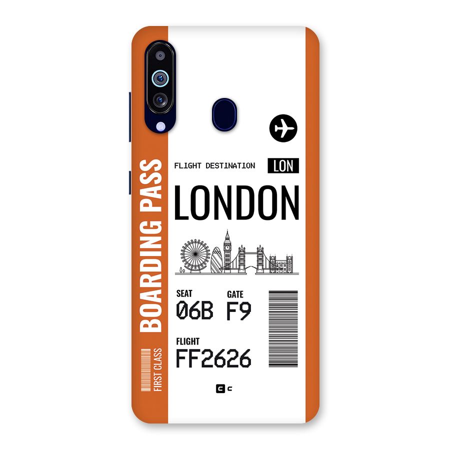 London Boarding Pass Back Case for Galaxy A60