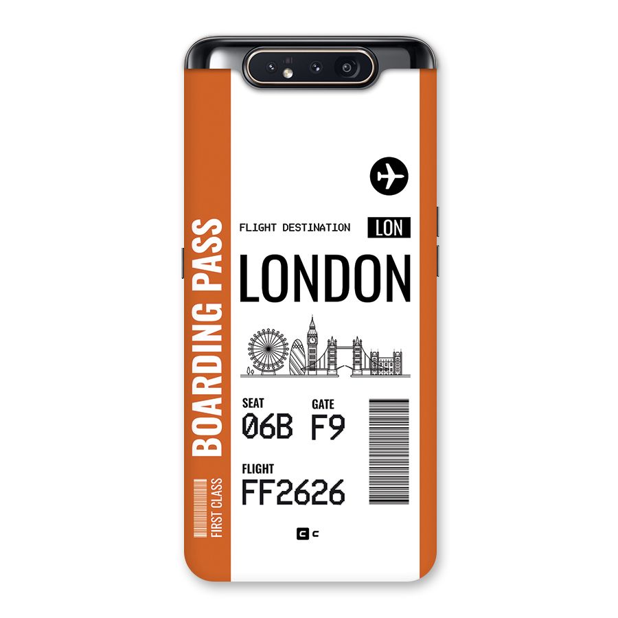London Boarding Pass Back Case for Galaxy A80
