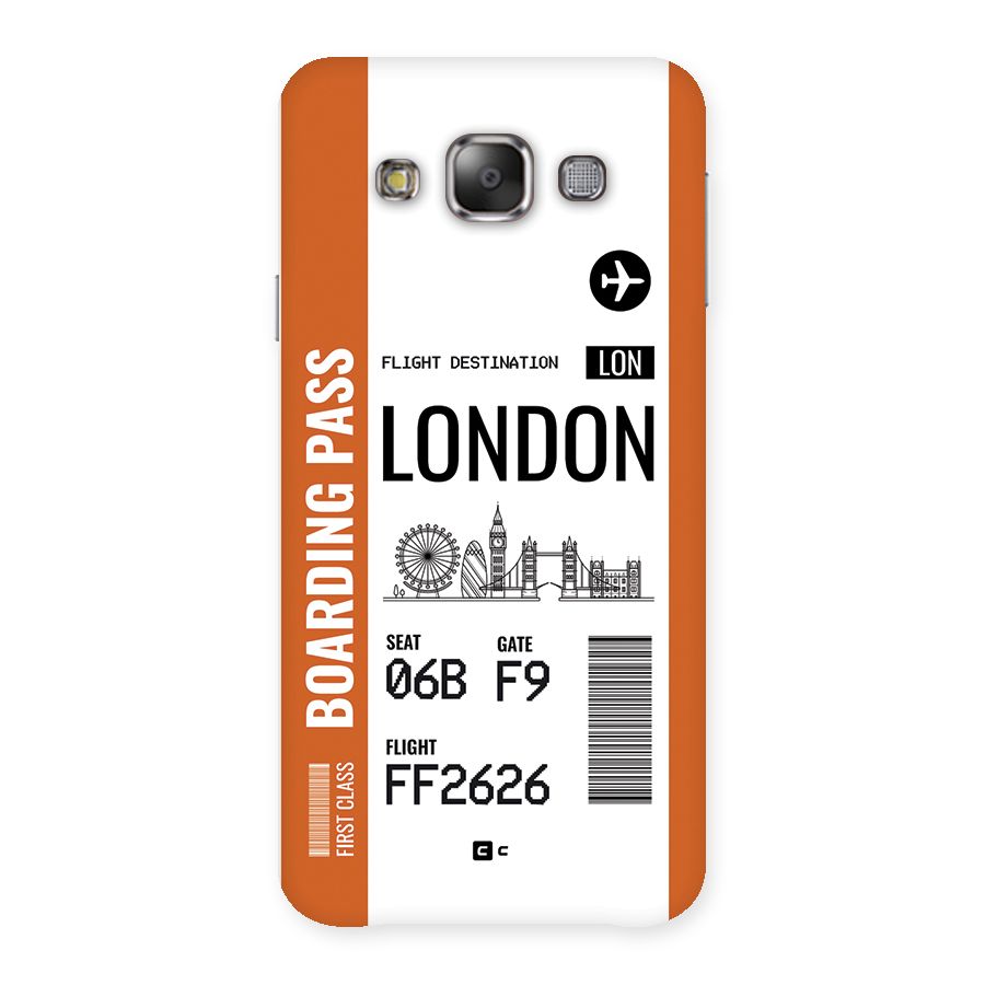 London Boarding Pass Back Case for Galaxy E7