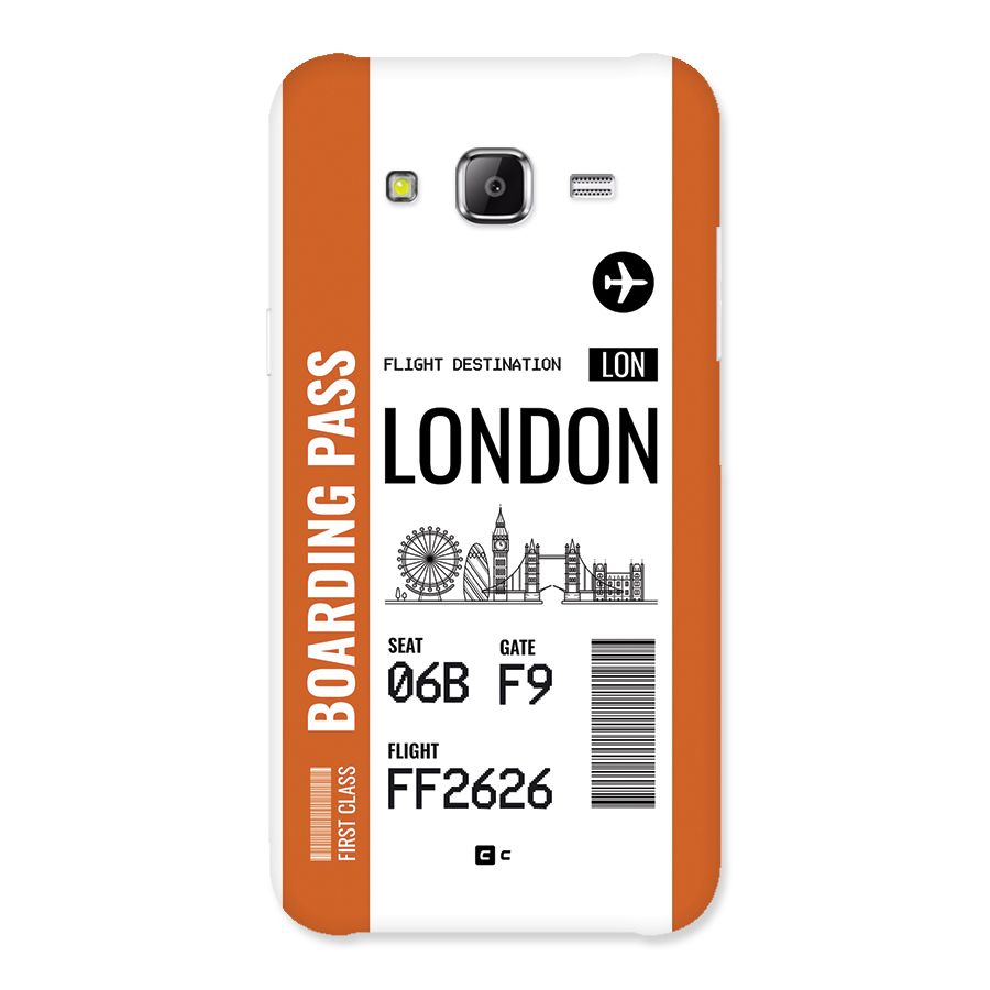 London Boarding Pass Back Case for Galaxy J2 Prime