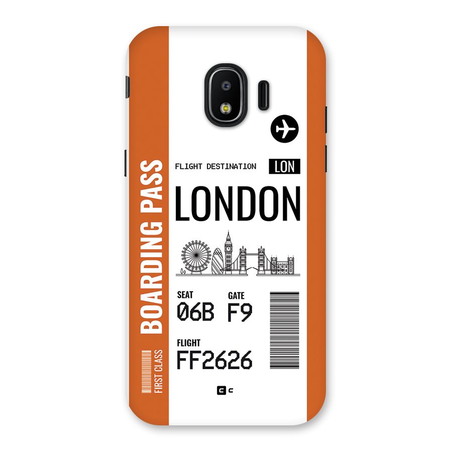London Boarding Pass Back Case for Galaxy J2 Pro 2018
