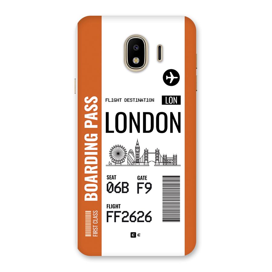 London Boarding Pass Back Case for Galaxy J4