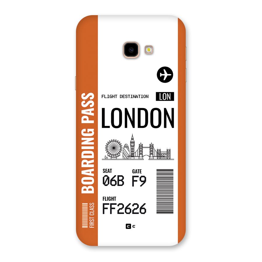 London Boarding Pass Back Case for Galaxy J4 Plus