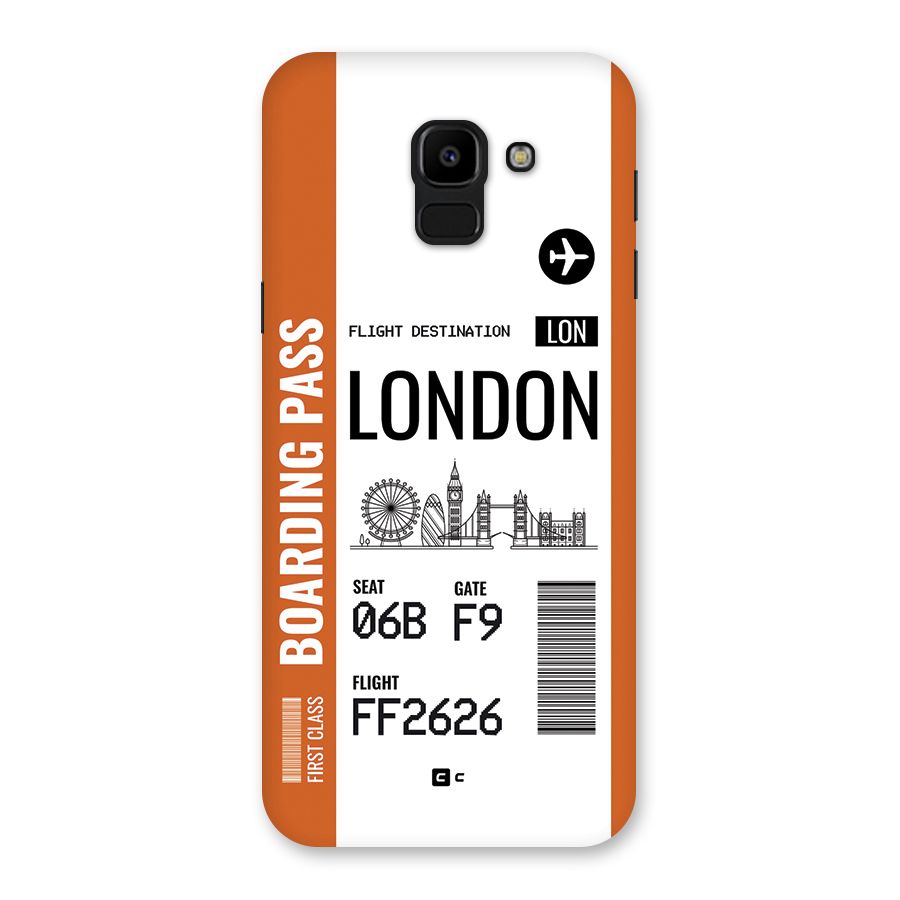 London Boarding Pass Back Case for Galaxy J6