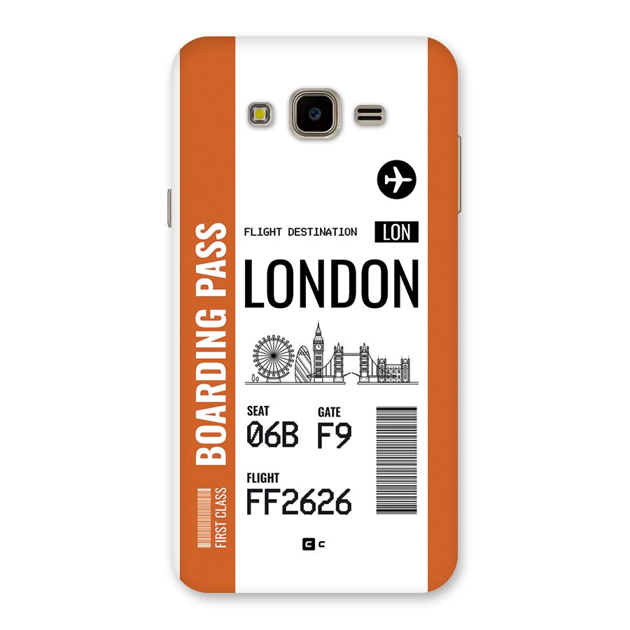 London Boarding Pass Back Case for Galaxy J7 Nxt