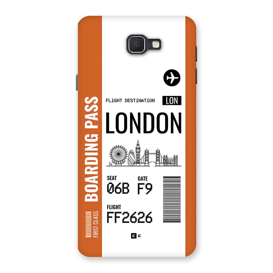 London Boarding Pass Back Case for Galaxy J7 Prime