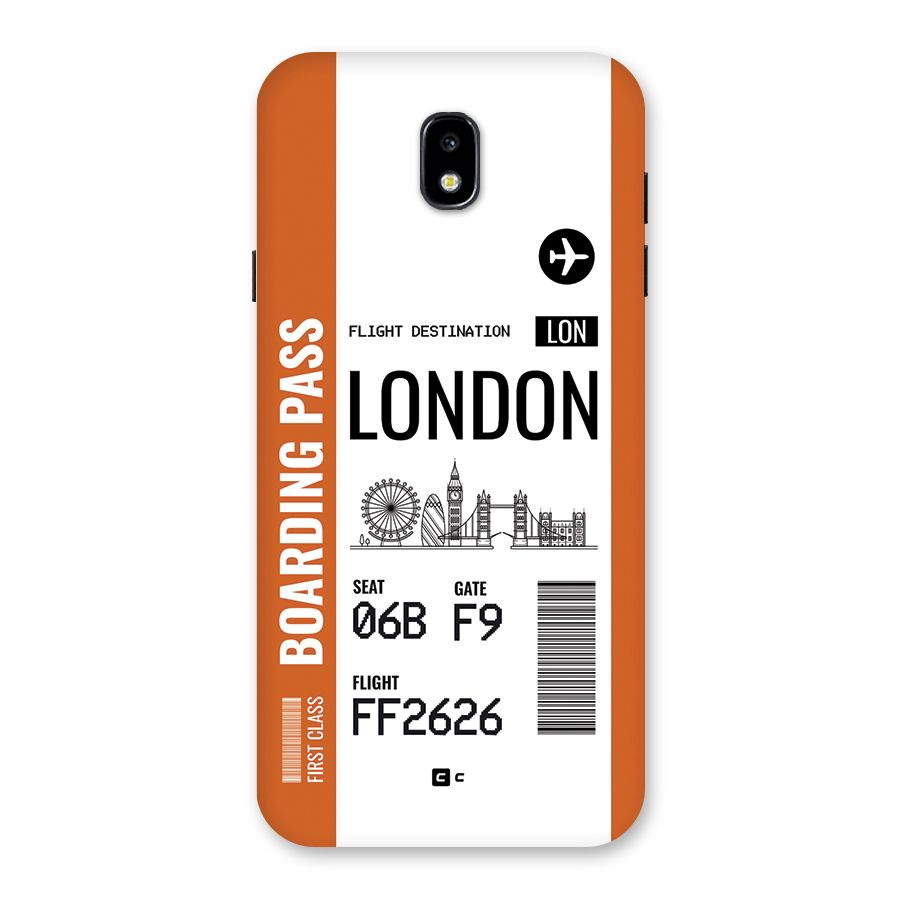 London Boarding Pass Back Case for Galaxy J7 Pro