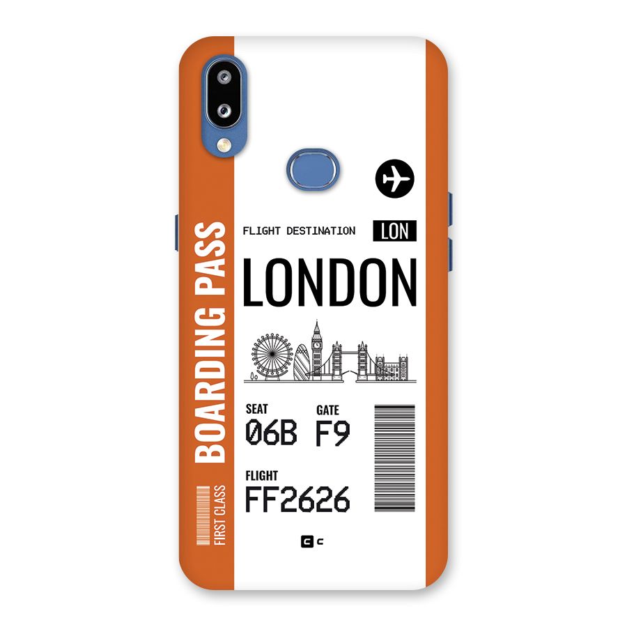 London Boarding Pass Back Case for Galaxy M01s
