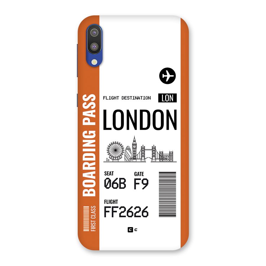 London Boarding Pass Back Case for Galaxy M10