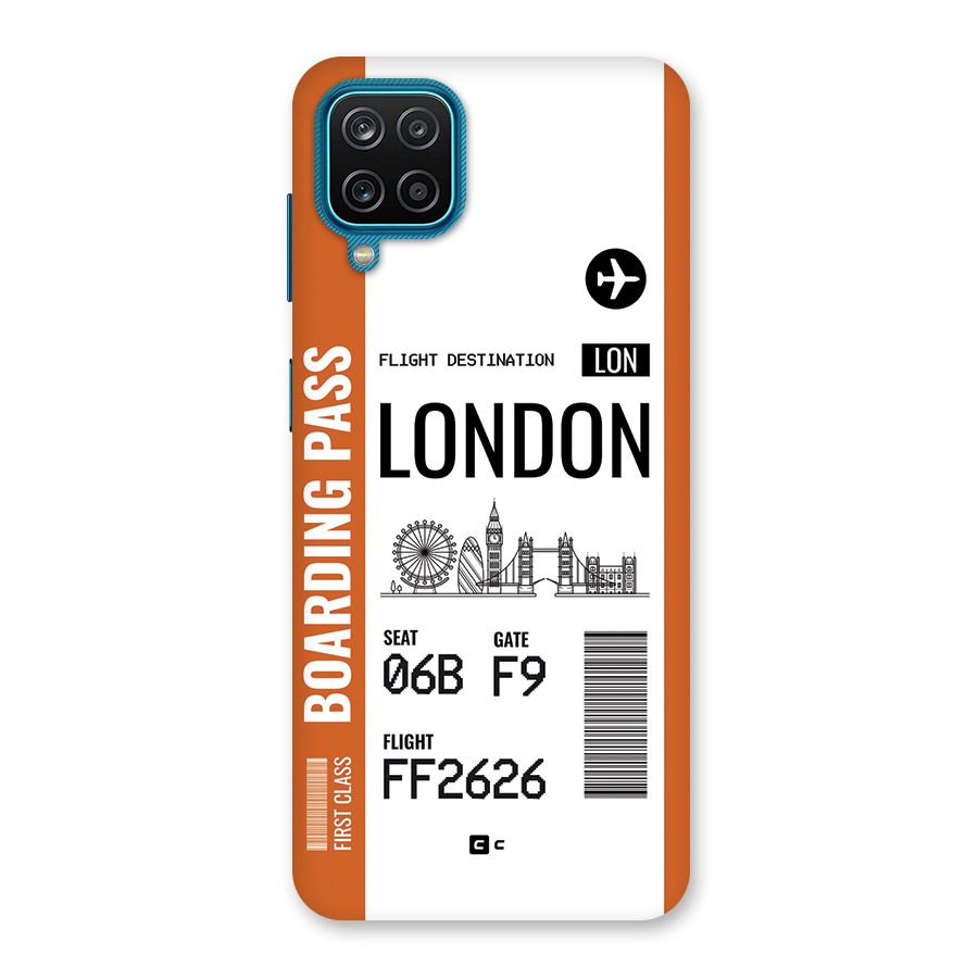London Boarding Pass Back Case for Galaxy M12