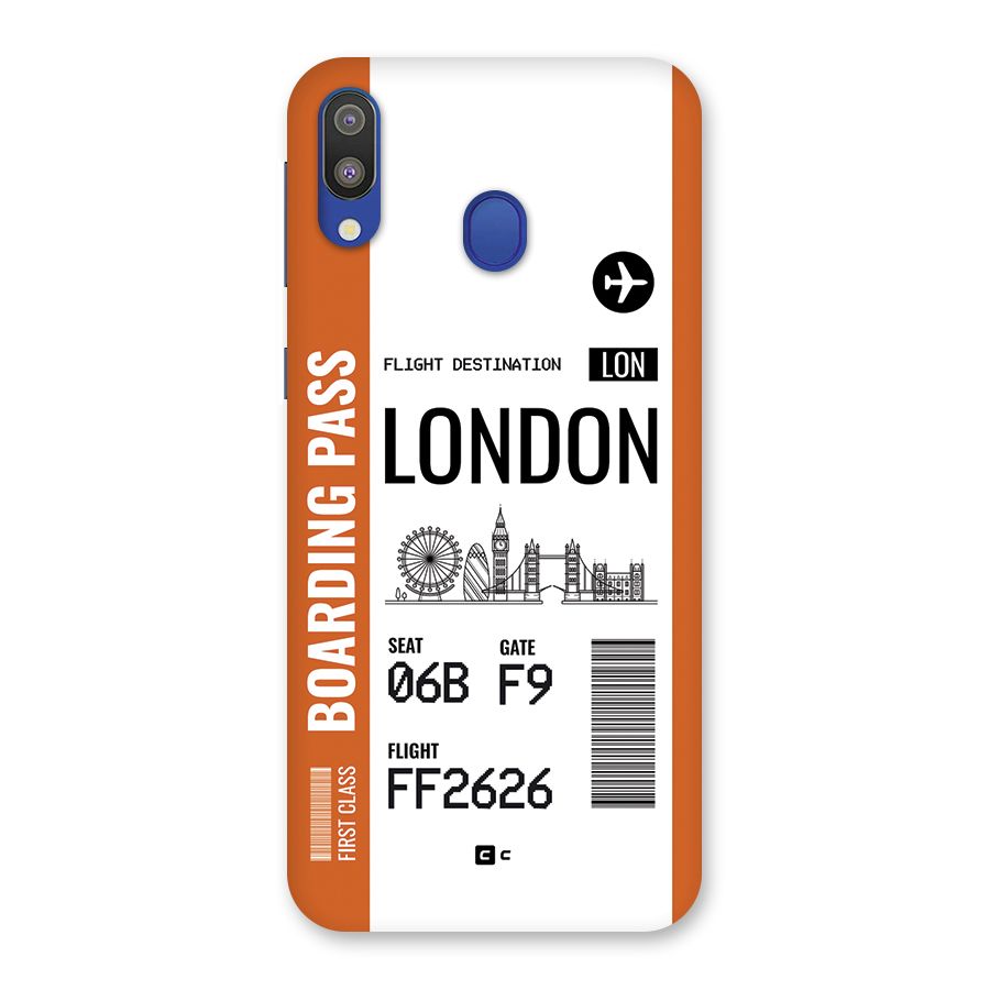 London Boarding Pass Back Case for Galaxy M20
