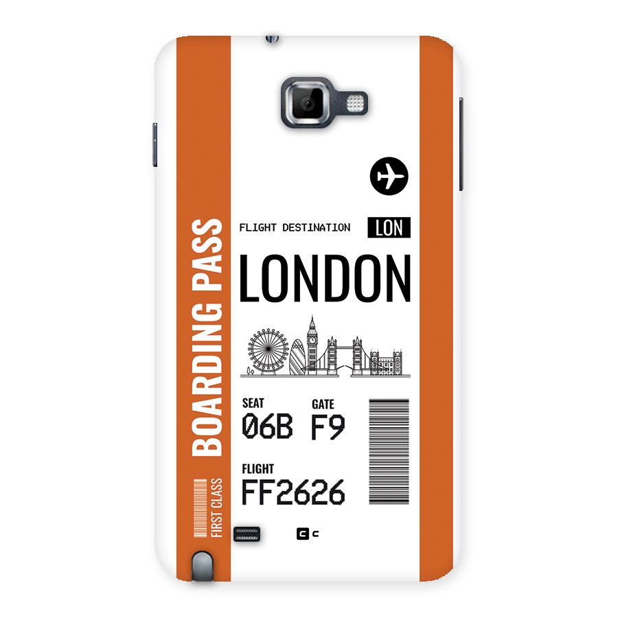 London Boarding Pass Back Case for Galaxy Note