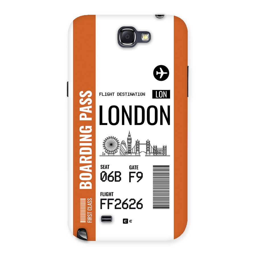 London Boarding Pass Back Case for Galaxy Note 2