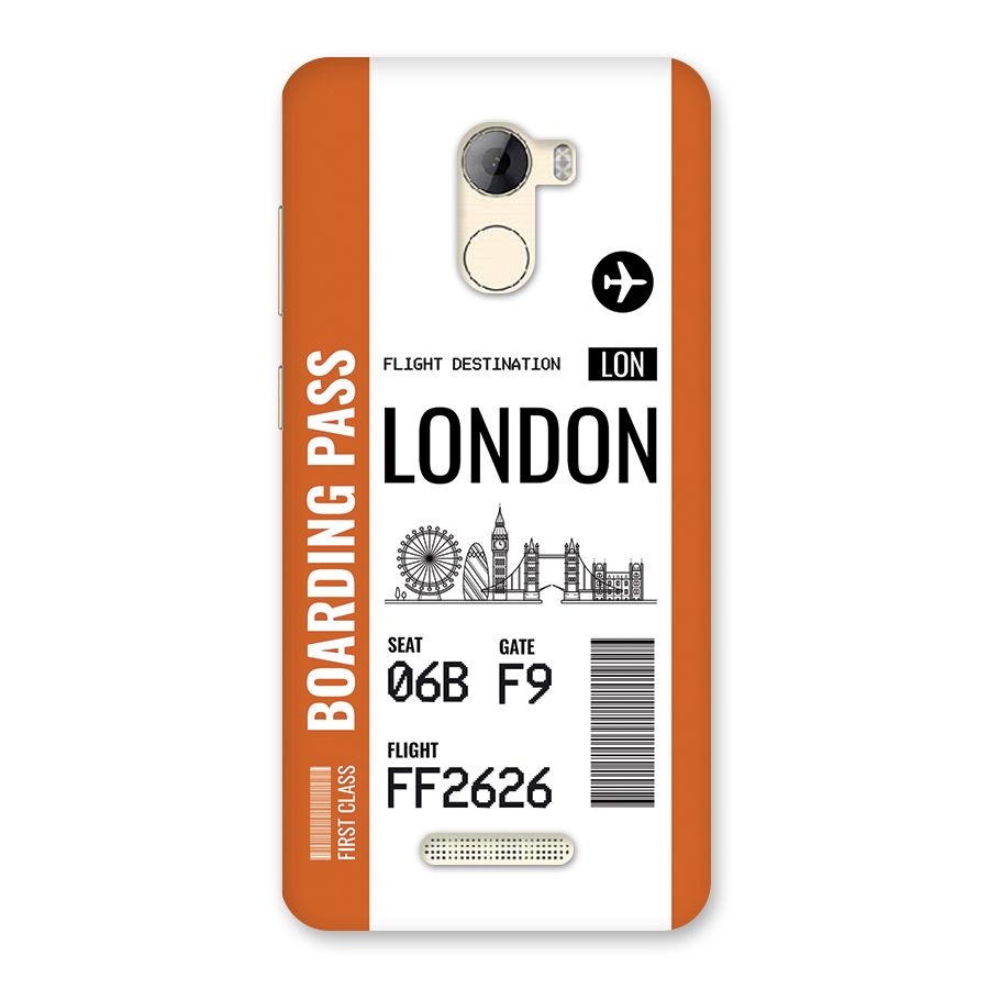 London Boarding Pass Back Case for Gionee A1 LIte