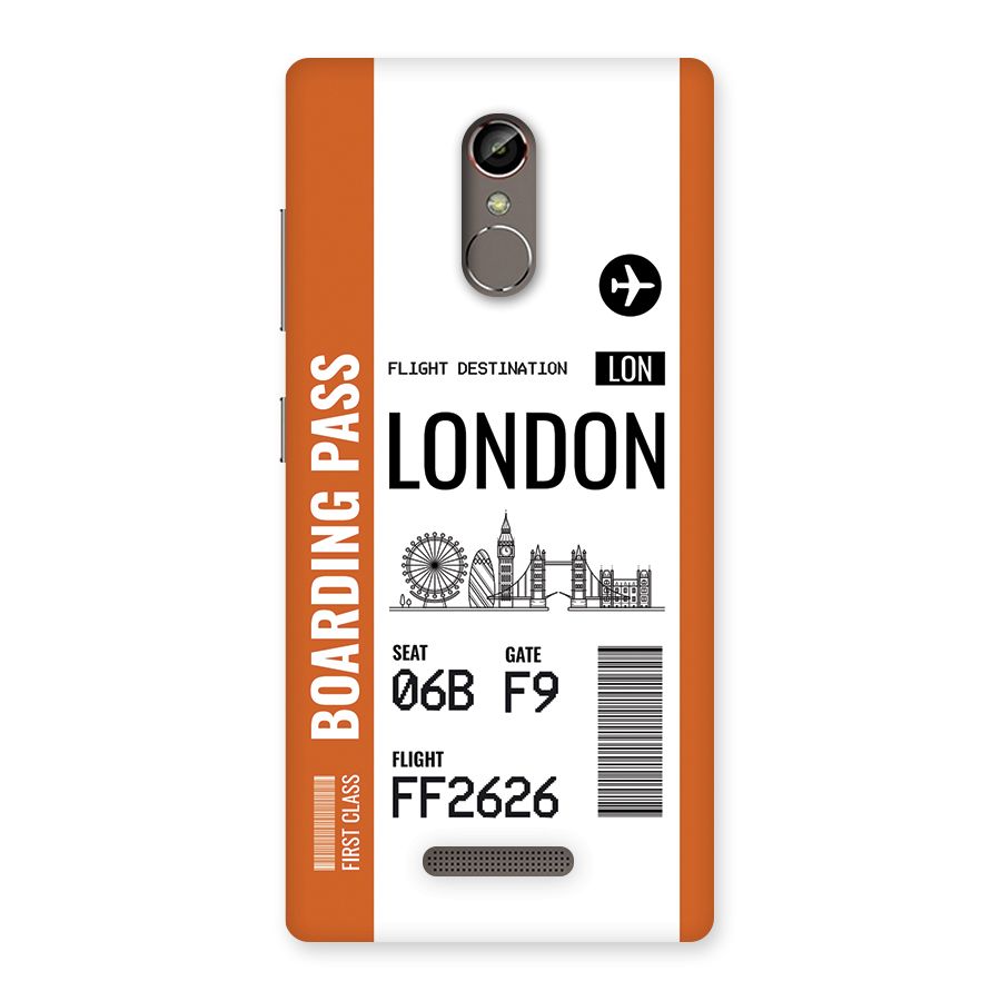 London Boarding Pass Back Case for Gionee S6s