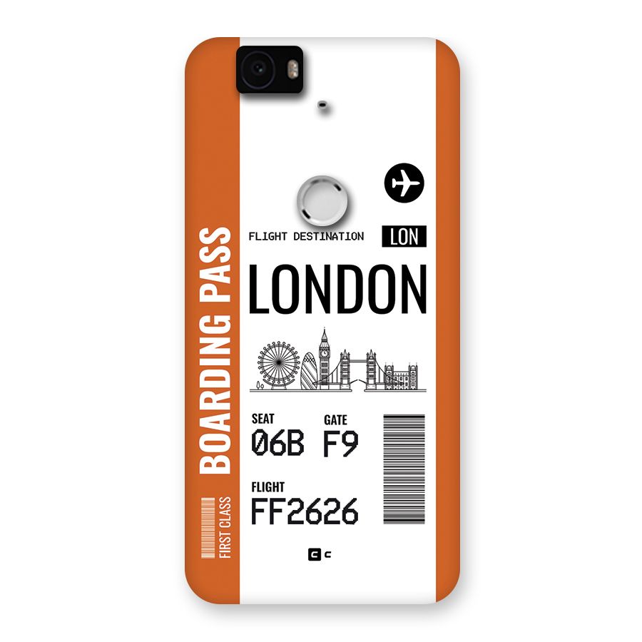 London Boarding Pass Back Case for Google Nexus 6P