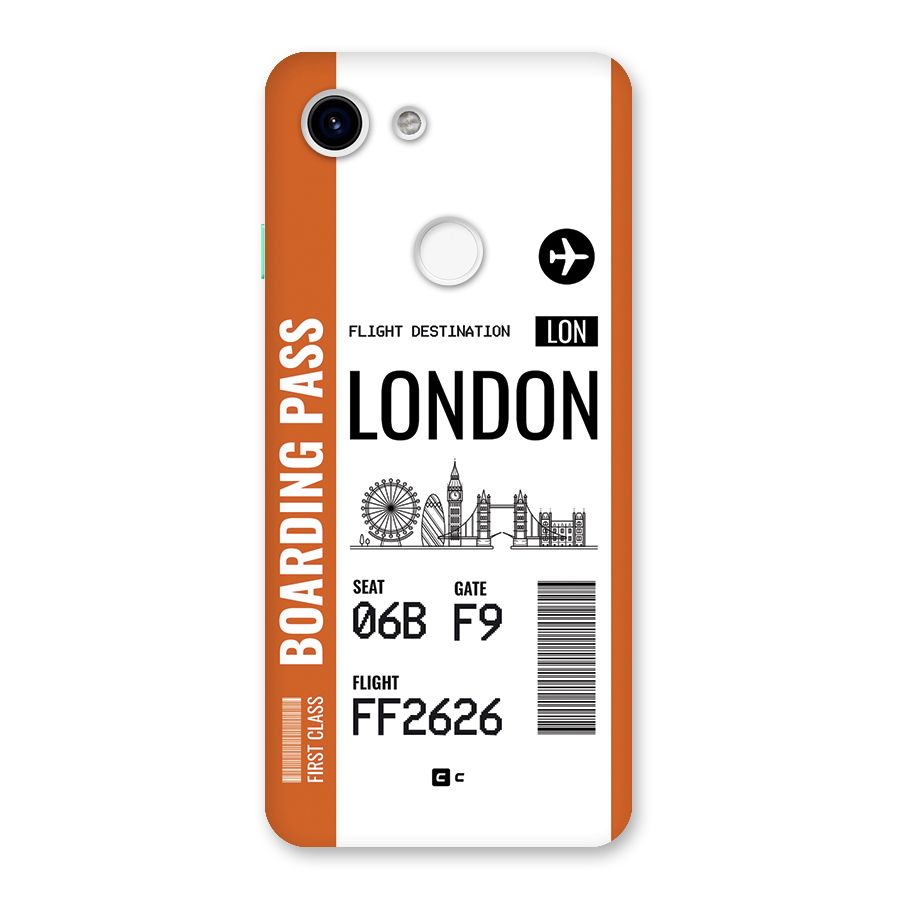 London Boarding Pass Back Case for Google Pixel 3