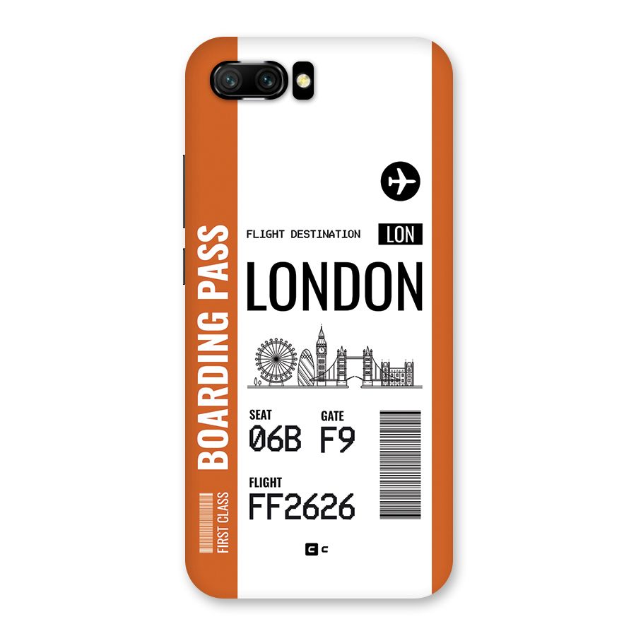 London Boarding Pass Back Case for Honor 10