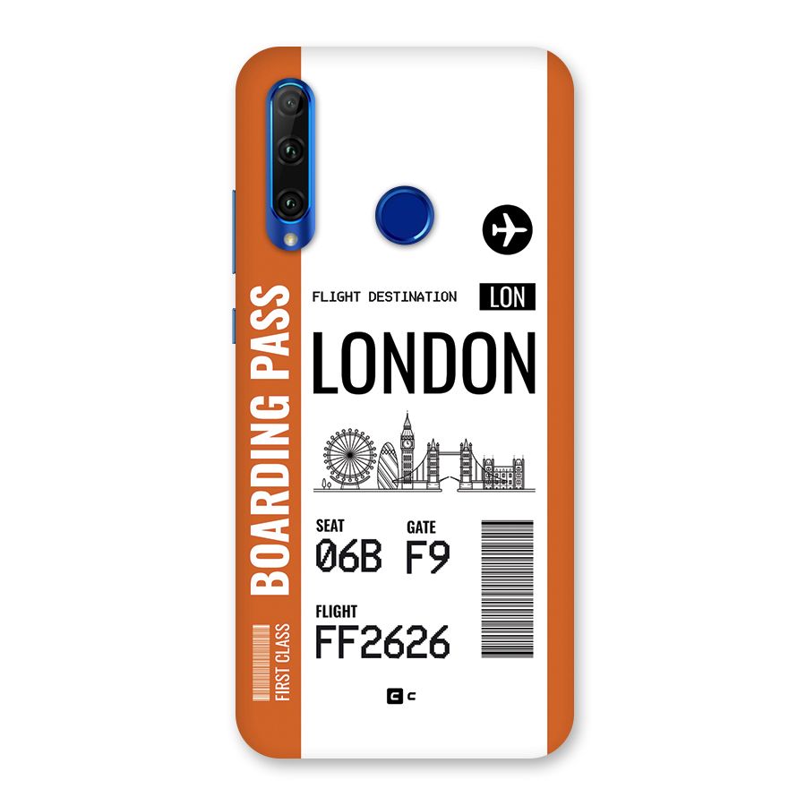 London Boarding Pass Back Case for Honor 20i