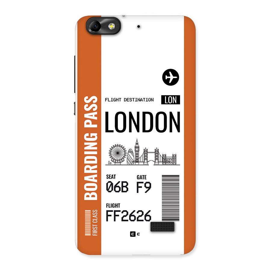London Boarding Pass Back Case for Honor 4C