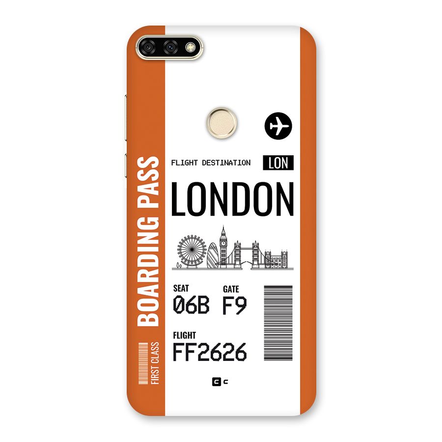London Boarding Pass Back Case for Honor 7A
