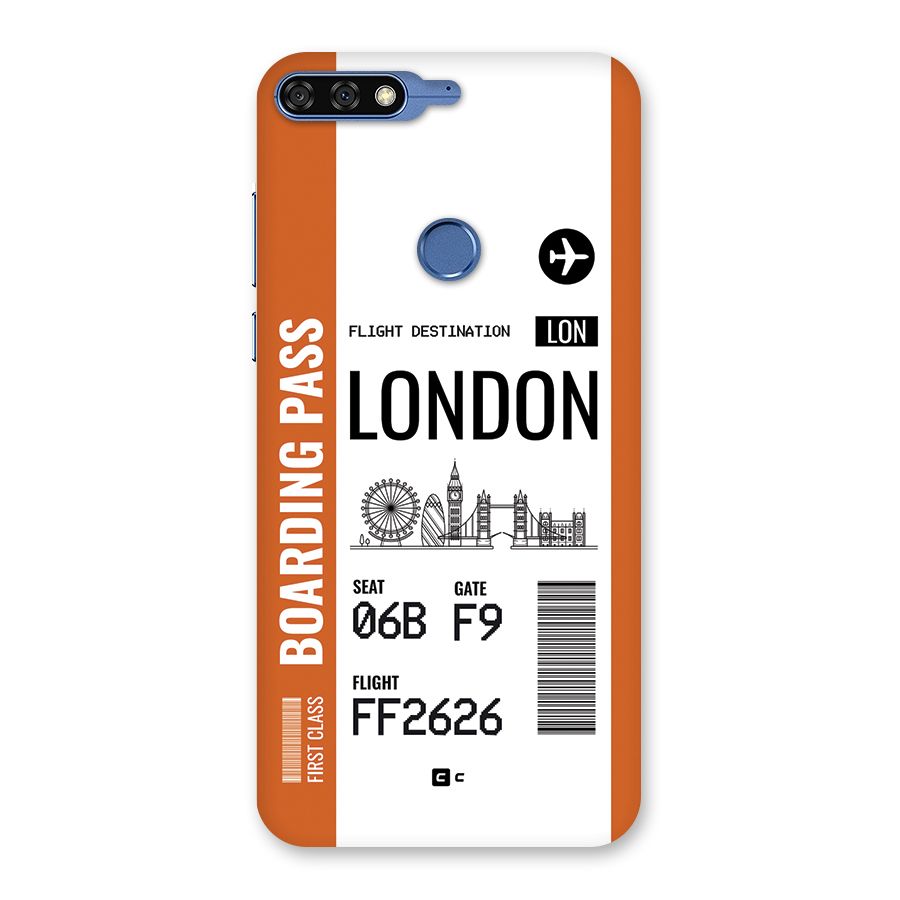 London Boarding Pass Back Case for Honor 7C