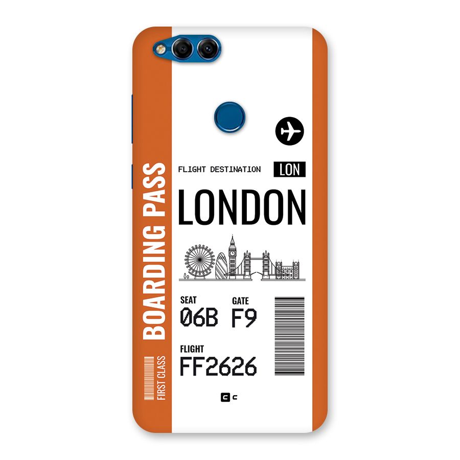 London Boarding Pass Back Case for Honor 7X