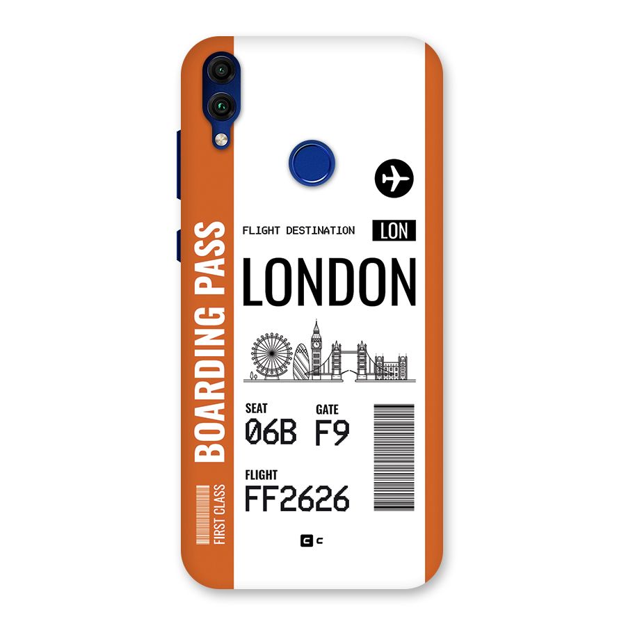 London Boarding Pass Back Case for Honor 8C