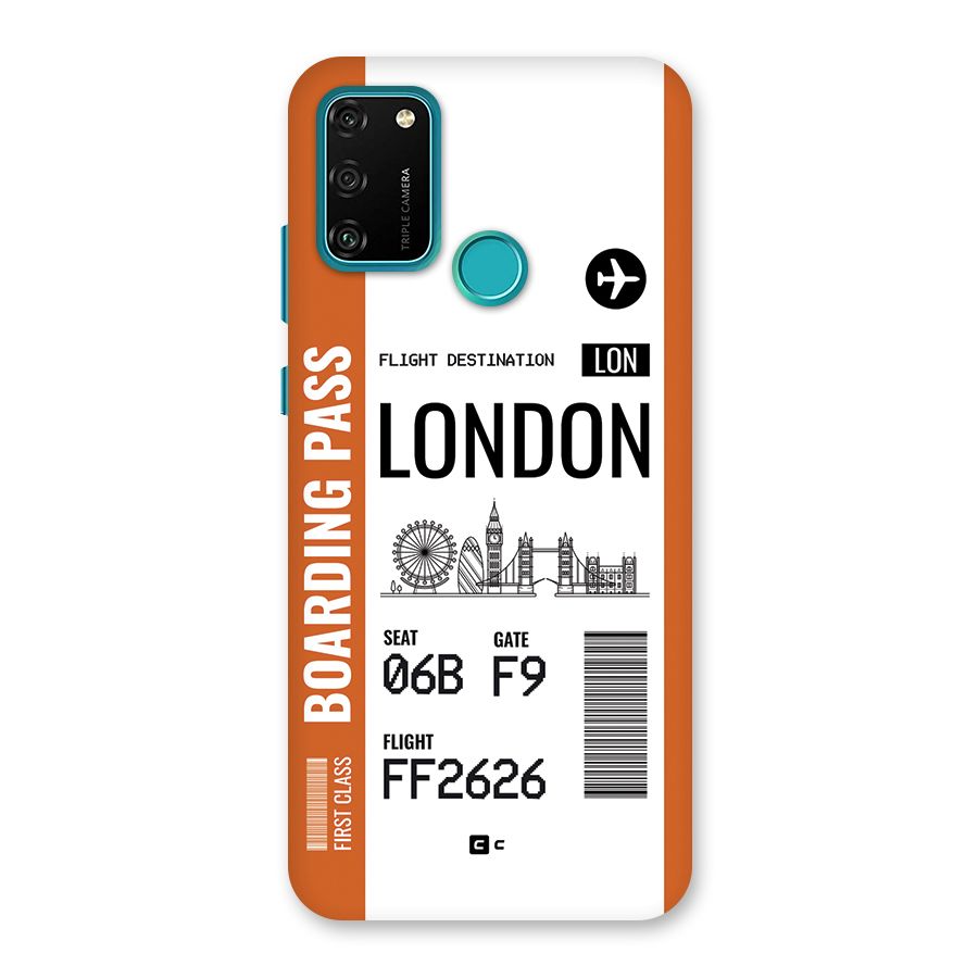 London Boarding Pass Back Case for Honor 9A