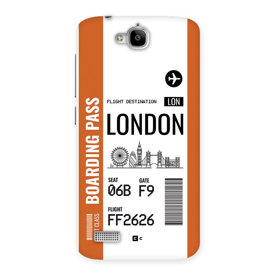 London Boarding Pass Back Case for Honor Holly
