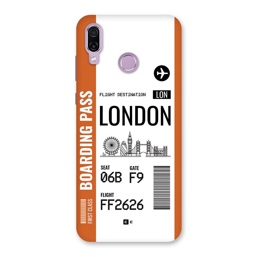 London Boarding Pass Back Case for Honor Play