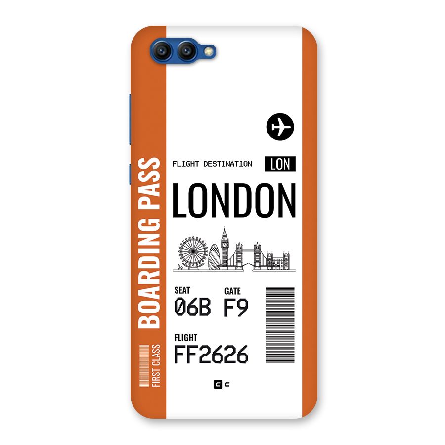 London Boarding Pass Back Case for Honor View 10