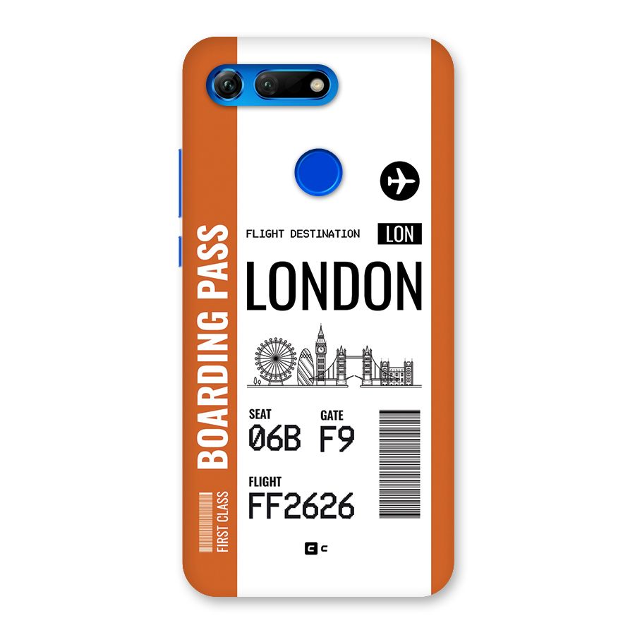 London Boarding Pass Back Case for Honor View 20