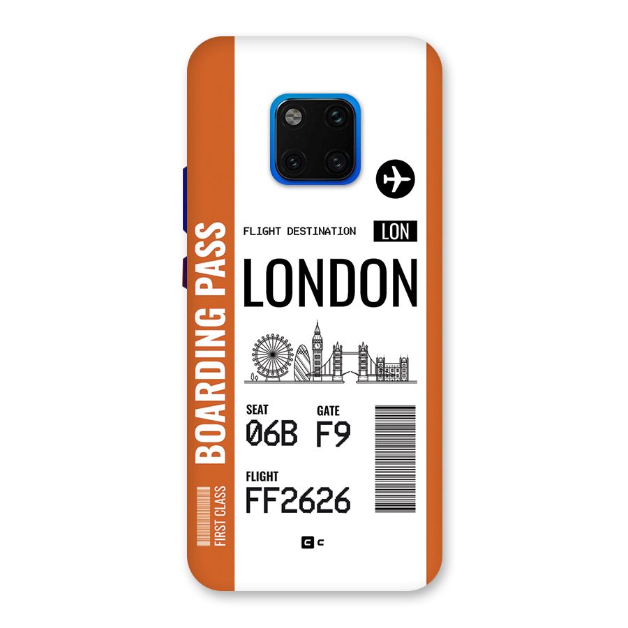London Boarding Pass Back Case for Huawei Mate 20 Pro