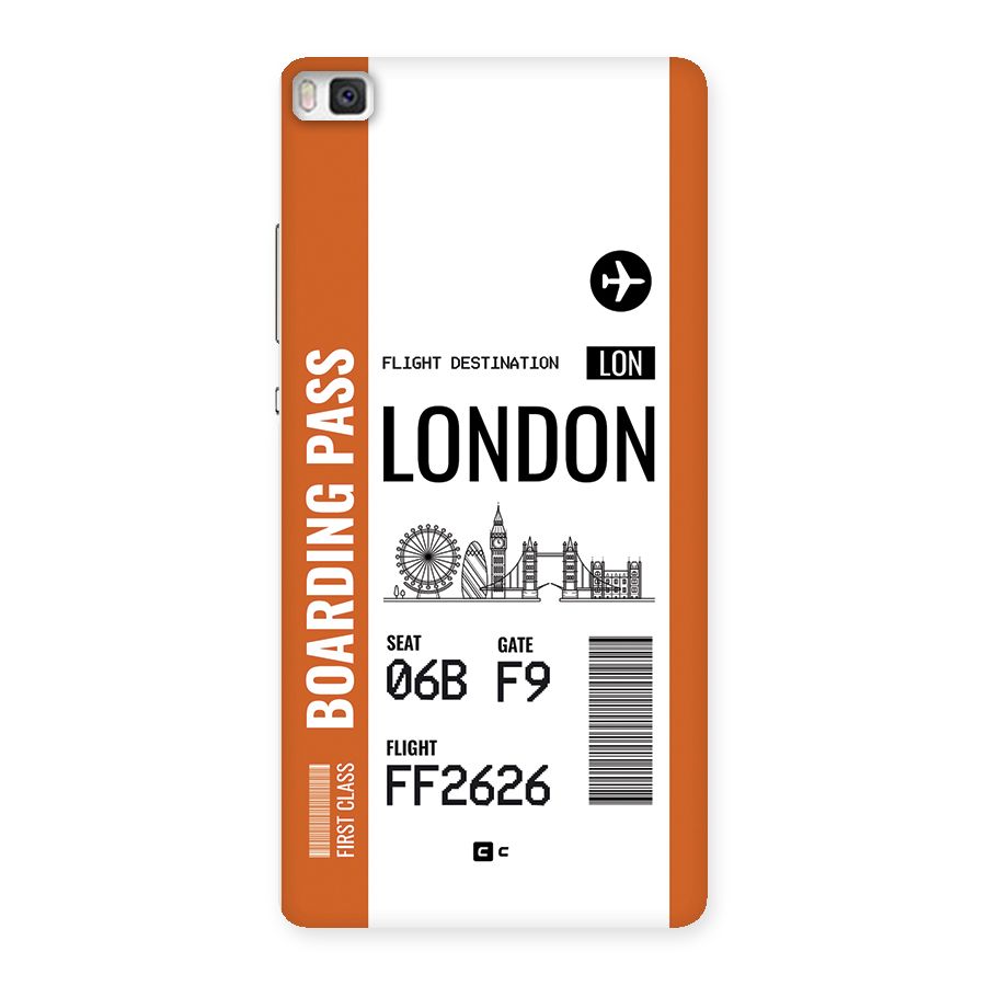 London Boarding Pass Back Case for Huawei P8