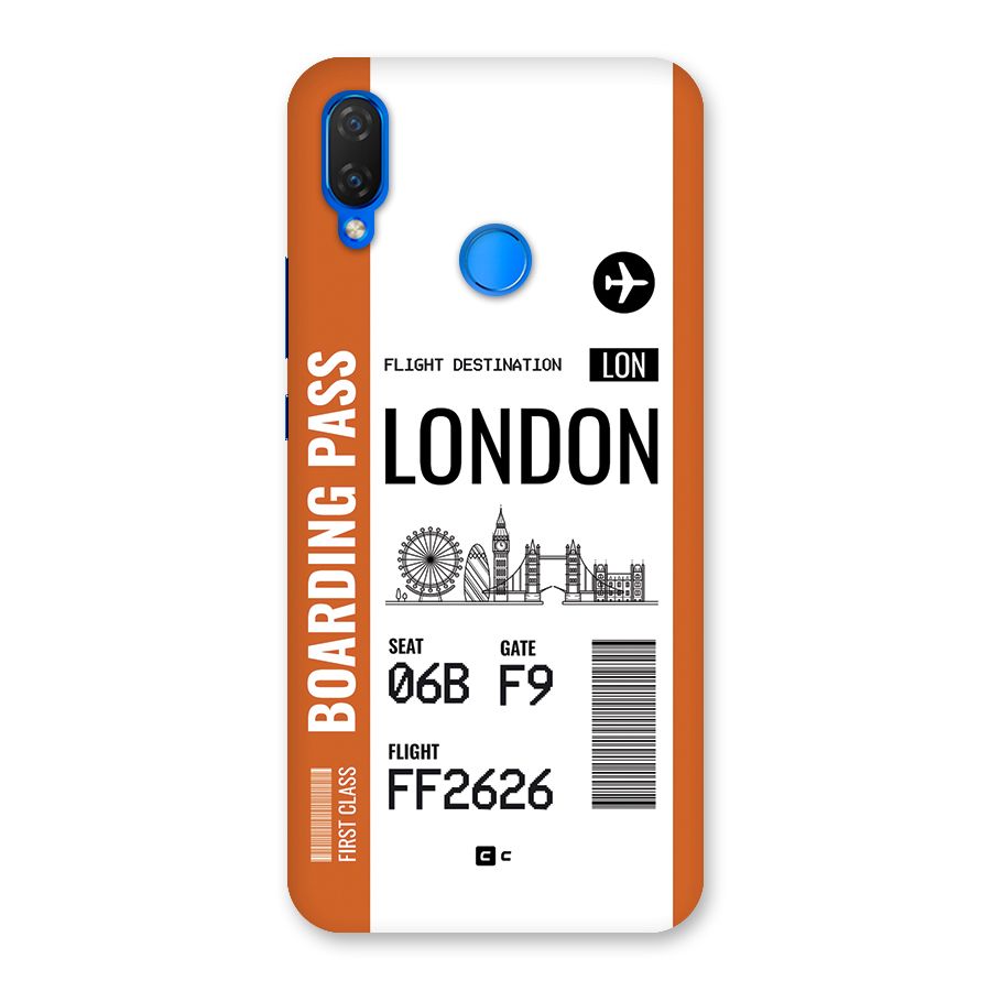 London Boarding Pass Back Case for Huawei P Smart Plus