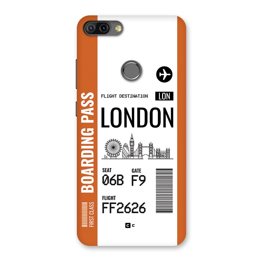 London Boarding Pass Back Case for Infinix Hot 6 Pro