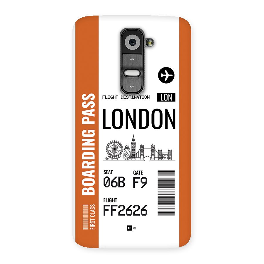 London Boarding Pass Back Case for LG G2