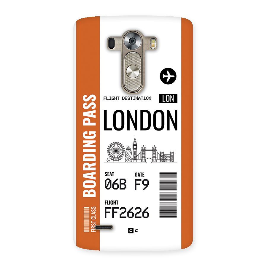 London Boarding Pass Back Case for LG G3