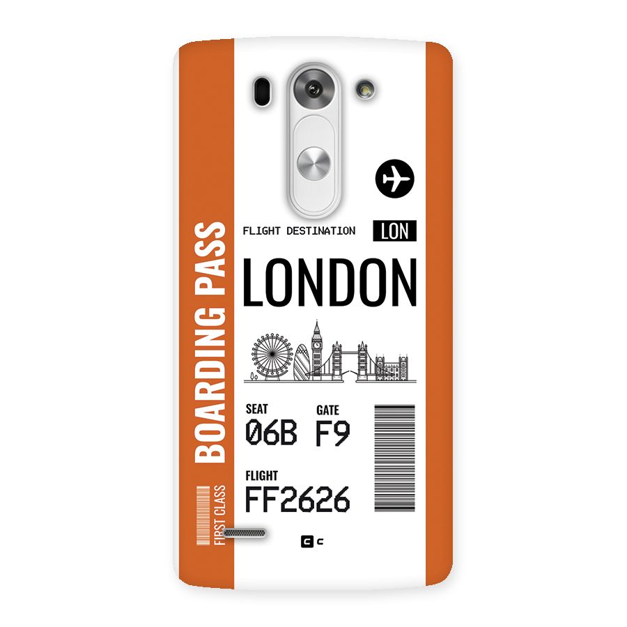 London Boarding Pass Back Case for LG G3 Mini