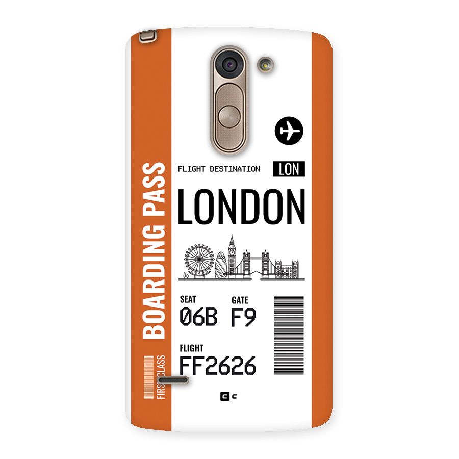 London Boarding Pass Back Case for LG G3 Stylus