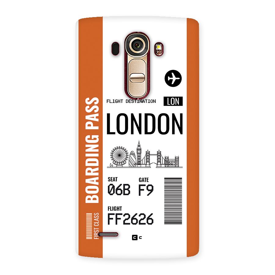 London Boarding Pass Back Case for LG G4