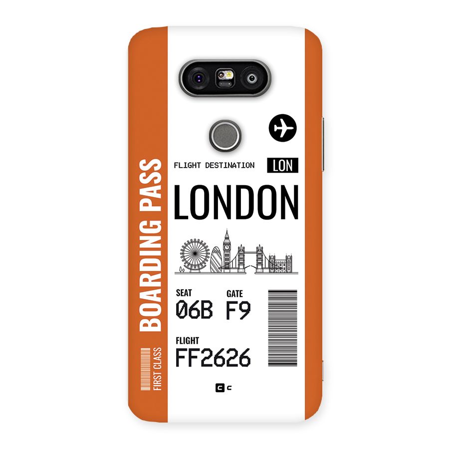 London Boarding Pass Back Case for LG G5