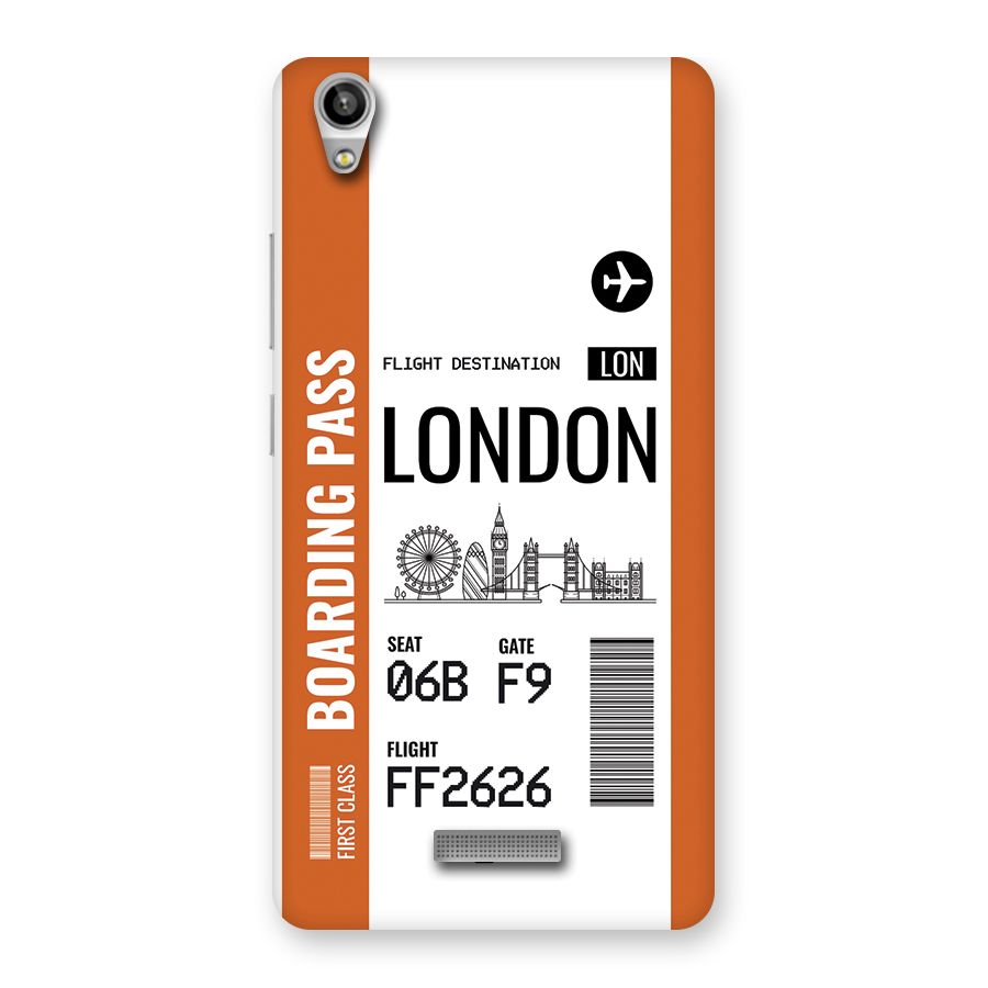 London Boarding Pass Back Case for Lava Pixel V1